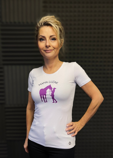 T-SHIRT "Mama luzak" Biały