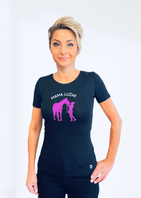 T-SHIRT "Mama luzak" Czarny